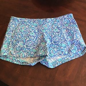 Lilly Pulitzer Blue Pattern Shorts - worn once!!!